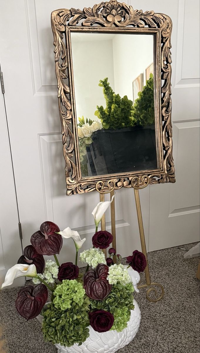 Ornate Gold Framed Mirror - Vintage Style Home Decor