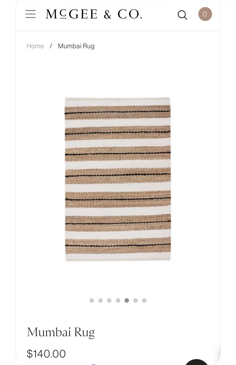 New 3’x5’ Mumbai Woven Rug by McGee and Co