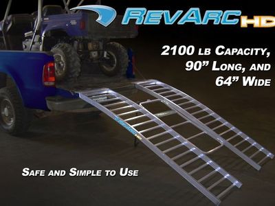 Brand New RevArc HD Tri-Fold Arched UTV Ramp – 2100 lb Capacity – $350