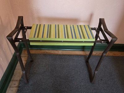 fold up metal gardening stool and bench