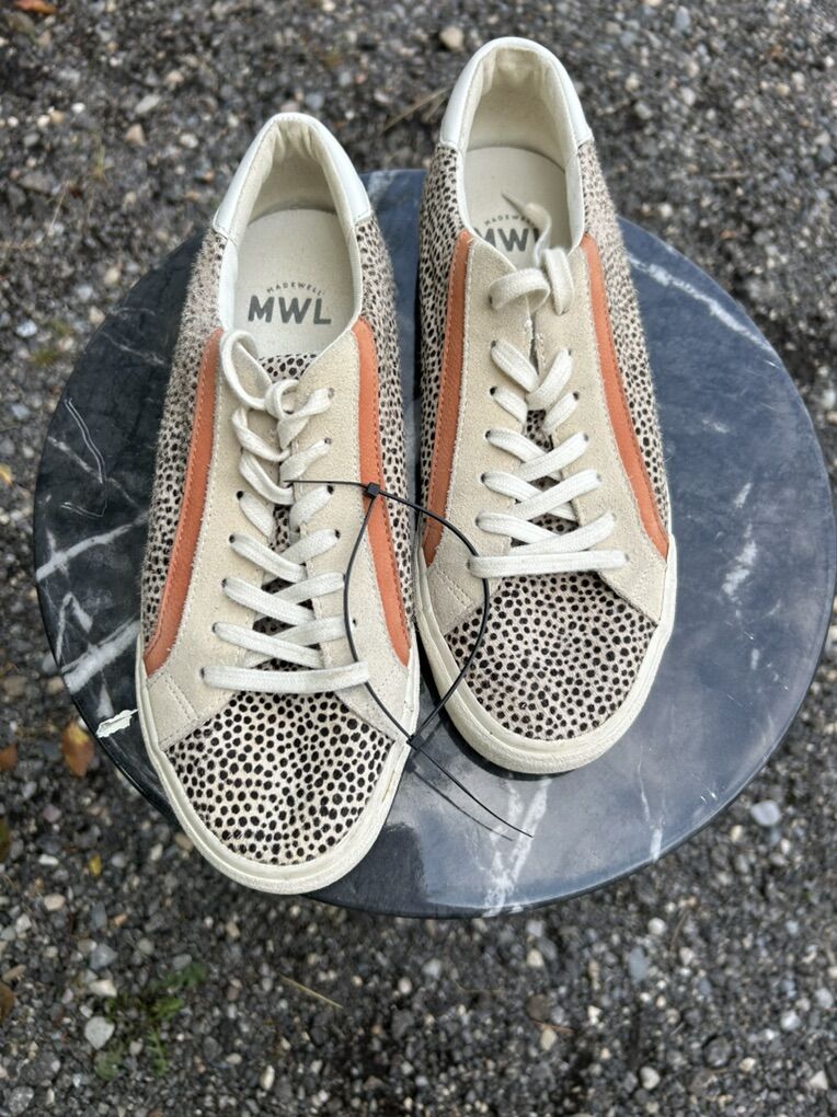 Madewell Leopard Calf Hair Low Top Sneakers 9