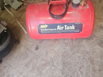 MVP 10-Gallon Capacity Portable Air Tank with Gauge - Model WF-1010A