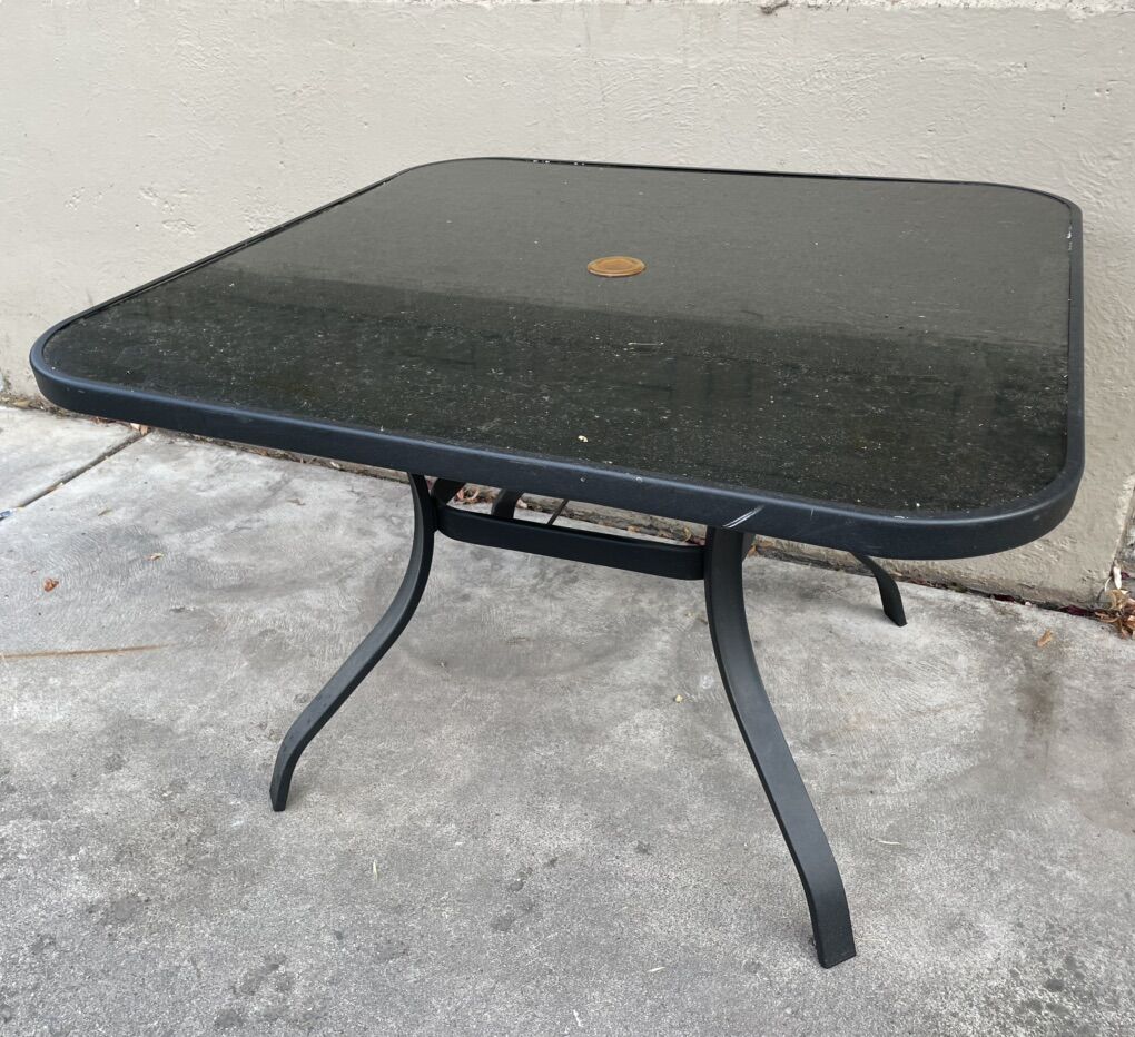 Nice Square Dining Table w/ Glass Top