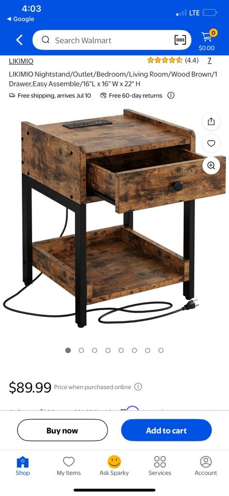 Brand New Nightstand With Outlet Hookup