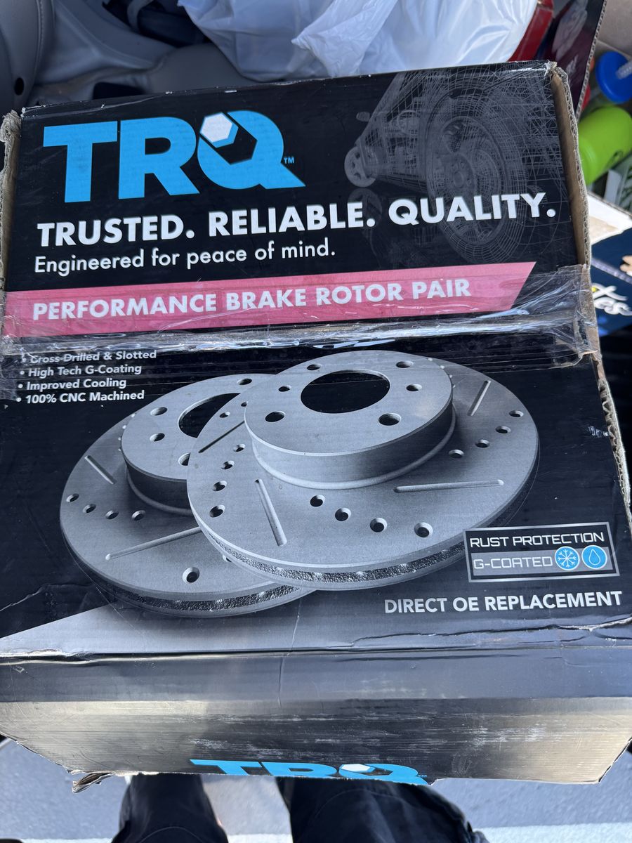 TRQ Performance Front Brake Rotor & Hub Assembly Pair – New – Part #BRA74903