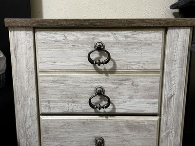 Rustic Wood Dresser + Nightstand Set, Solid & Stylish