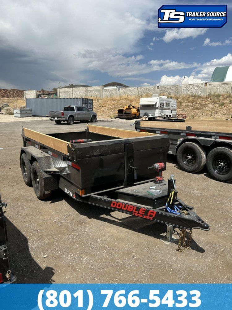 5x10 Double A Excel Series ELP Dump Trailer - 20" Sides - 7.7K GVWR Spreader Gate, Stabilizer Jacks