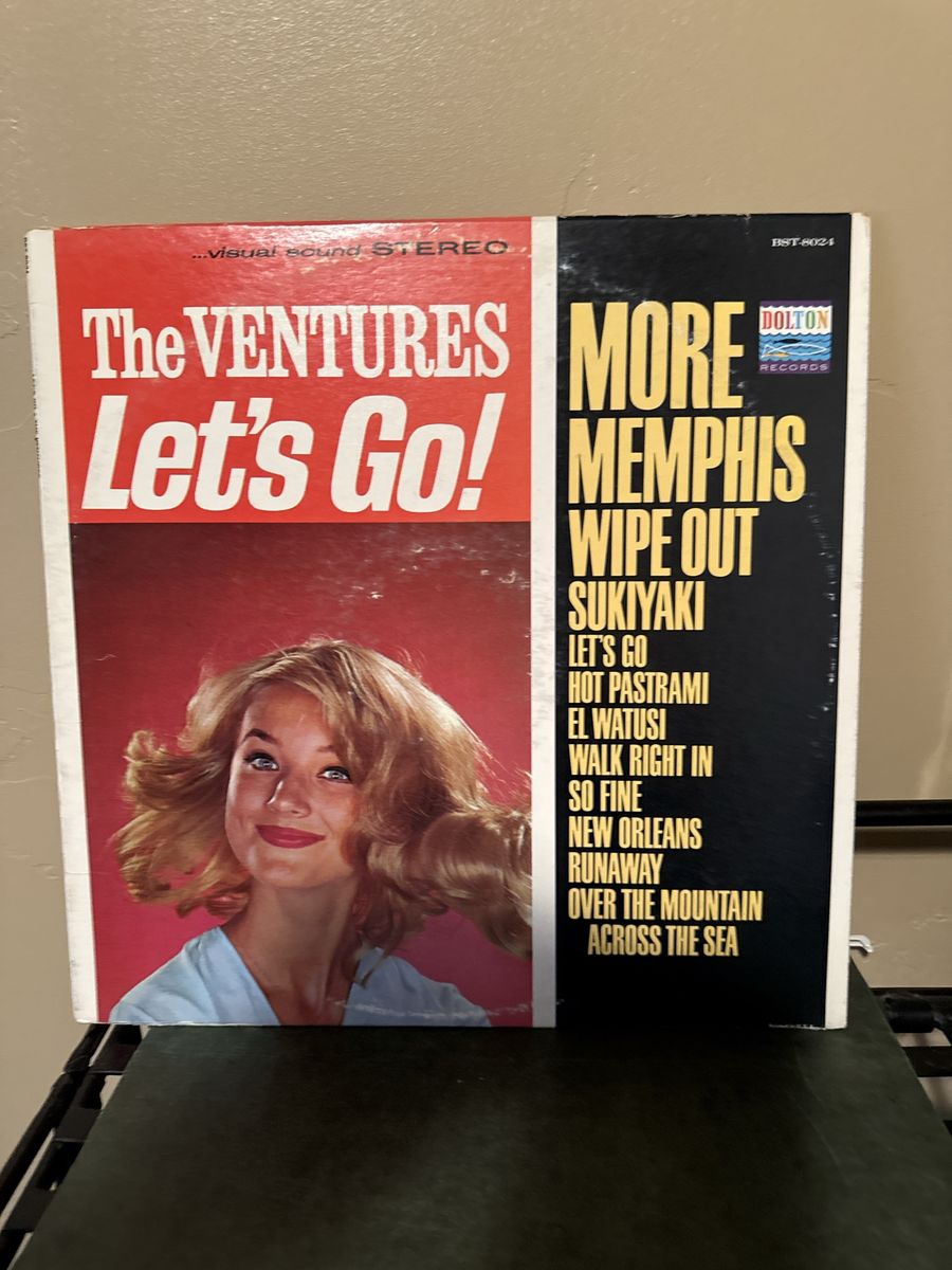 The Ventures Let's Go! Vintage Stereo Vinyl Record (Dolton Records BST-8024)