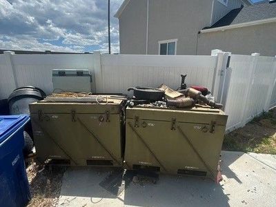 Old military storage boxes