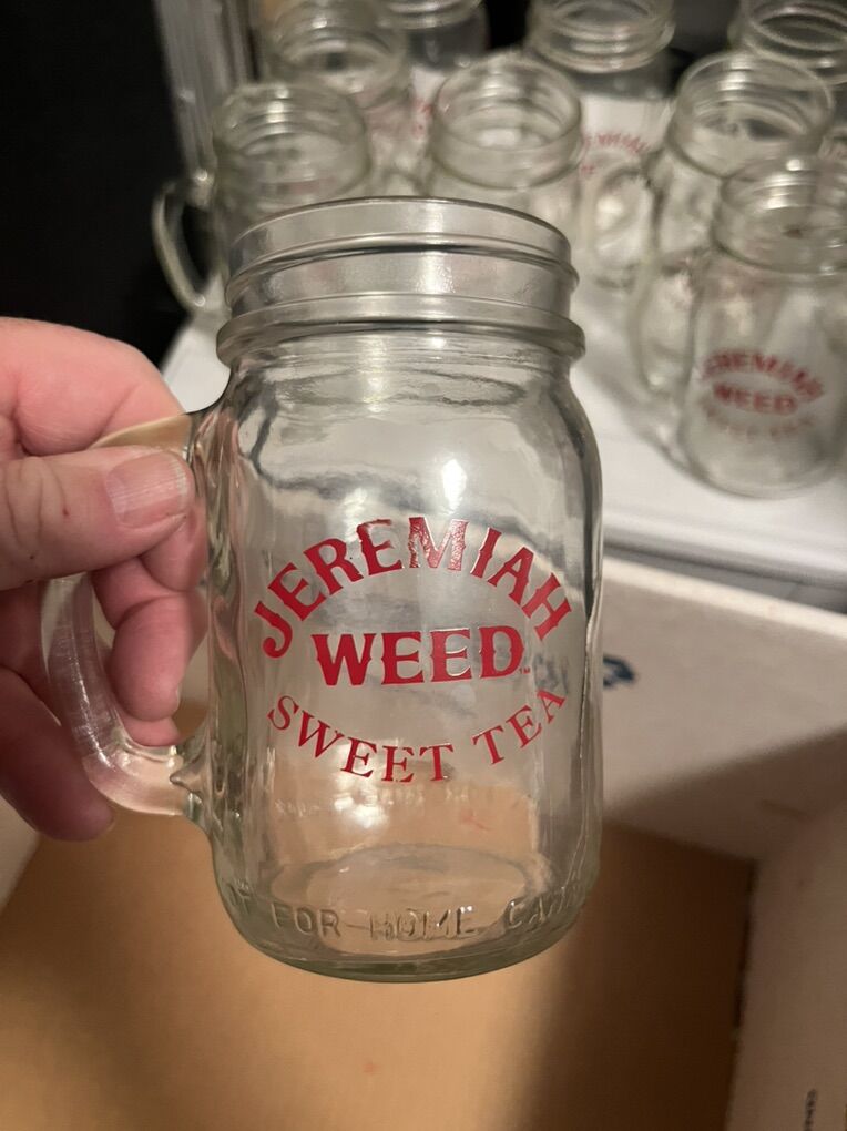 Jeremiah Weed Sweet Tea Mason jar Glass Mugs