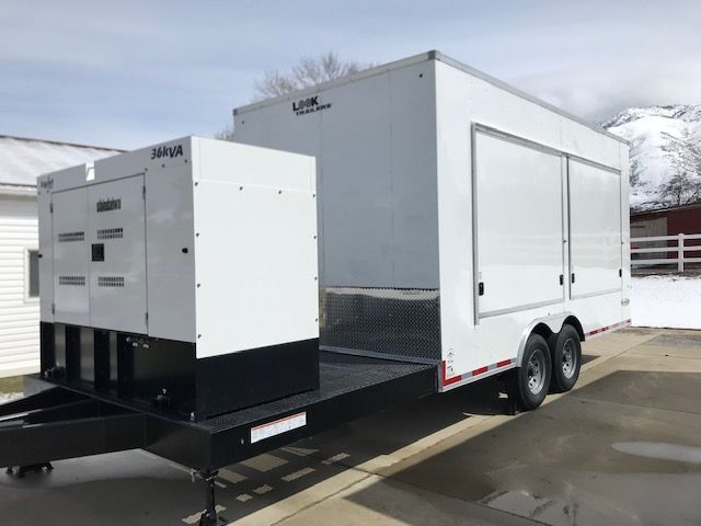 Ultimate Enclosed Work Trailer with 36KW Tier 4 Diesel Generator