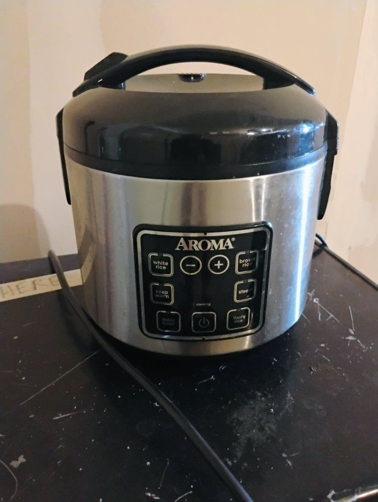 AROMA Digital Rice Cooker, Stainless Steel, Multi-Cooker, Steamer, Slow Cooker