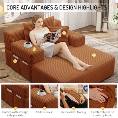 Convertible Modular Sofa Chair Couch Bed  brand new still in box