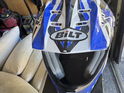 Bilt MX-Z Motocross Helmet Blue/White - Size XL