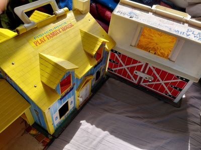 Fisher-Price Family House & Farm Barn Vintage Toys