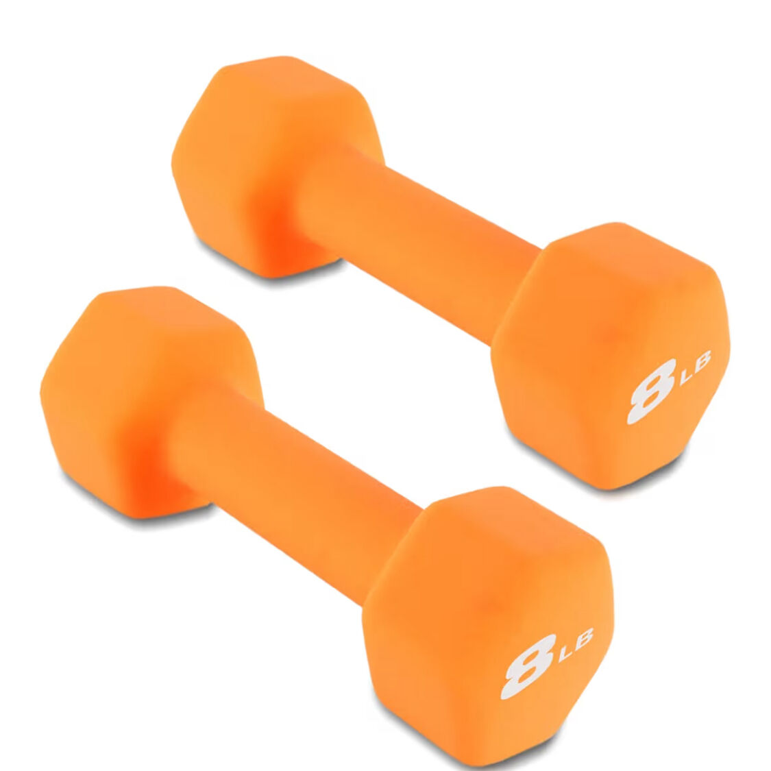 NEW 8LB Set of 2 Hex Dumbbells Rubber Coated