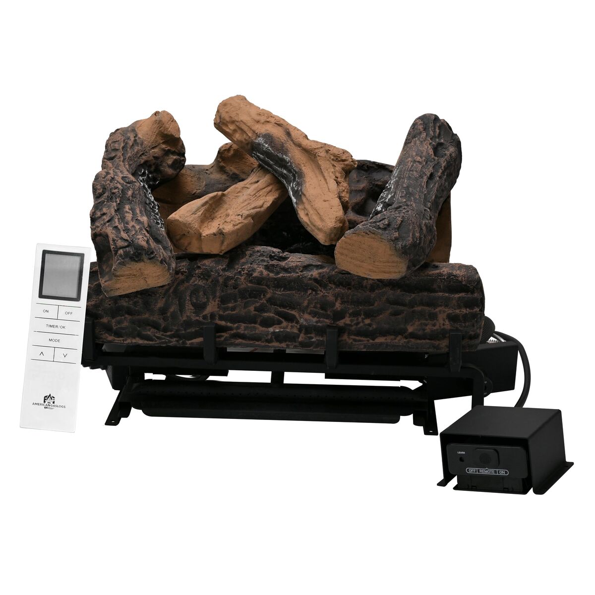 Fireplace Logs Set with Remote Control