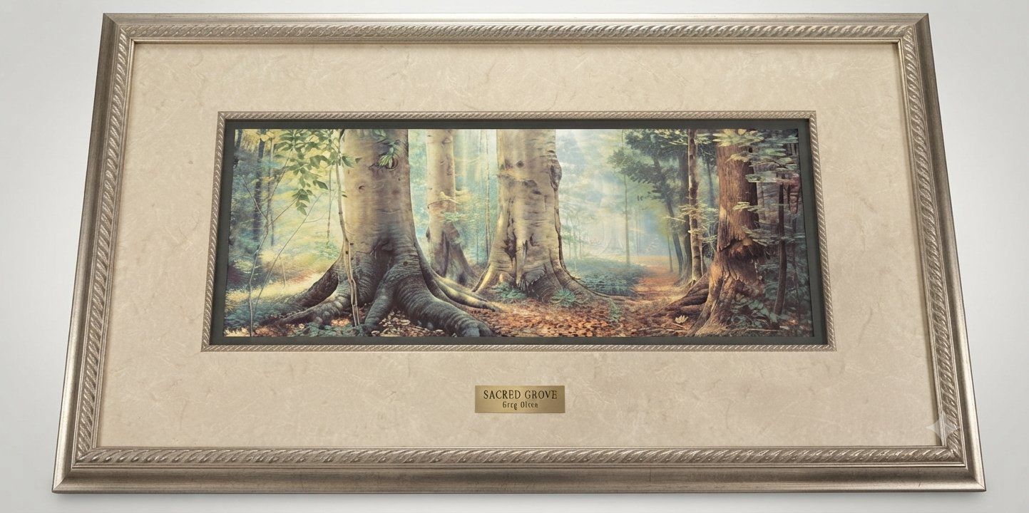 ​Framed "Sacred Grove" Art Print by Greg Olsen – Custom Matted & Framed