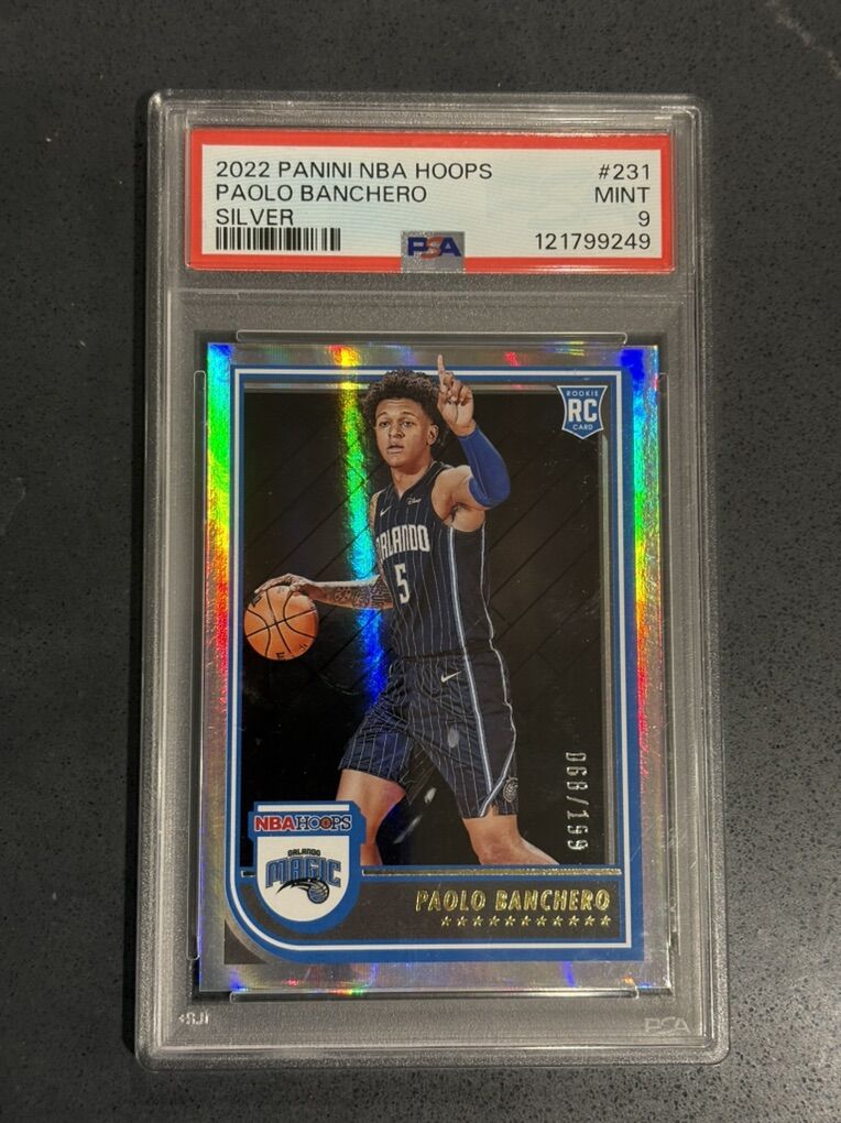 Paolo Banchero Orlando Magic RC Hoops PSA 9