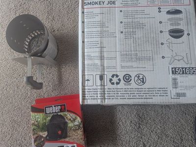 Weber Smokey Joe 14" Portable Charcoal Grill w/ Chimney Starter & Carry Bag