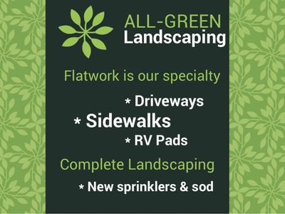 Concrete Work | Landscaping | Sprinkler Installation | Sod Installation | Tree Trimming
