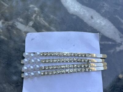 Rhinestone Pearl 4 Pack Hair Pins