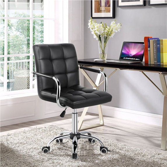 Armrests Modern PU Leather Office Chair