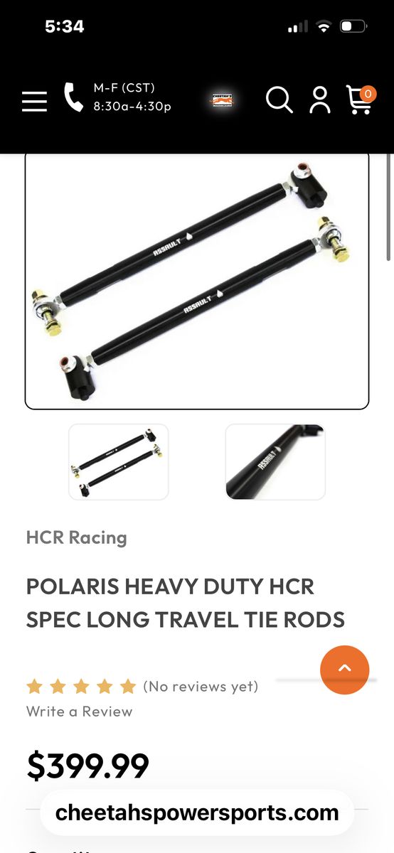 14/17 POLARIS HEAVY DUTY HCR LONG TRAVEL TIE RODS