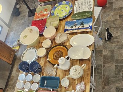 Kitchenware: Bowls, Platters, Plates, tea sets