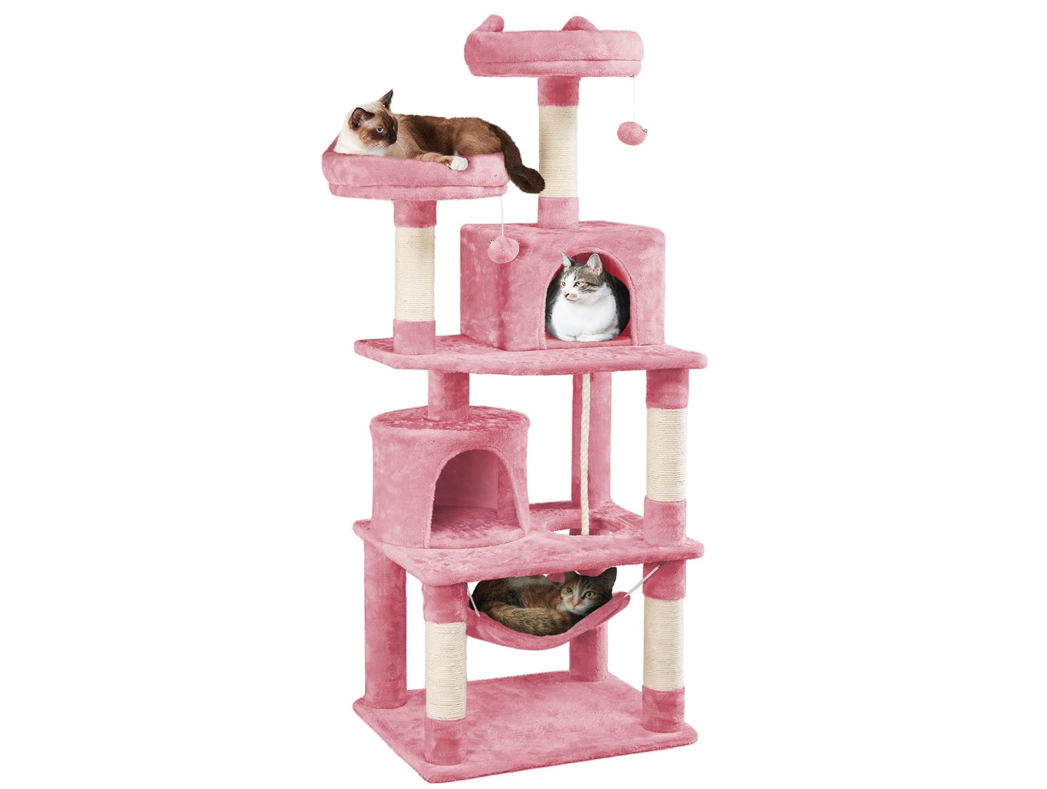 New in Box 62.5inches Cat Tree Cat Tower Cat Condo with Platform & Hammock, Scratching Posts