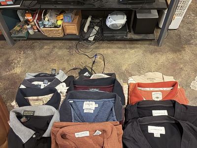 Old school golf polos and windbreakers