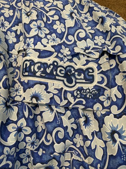 Lovesac Movie Sac Blue Hawaiian print - great condition - smoke free and pet free home