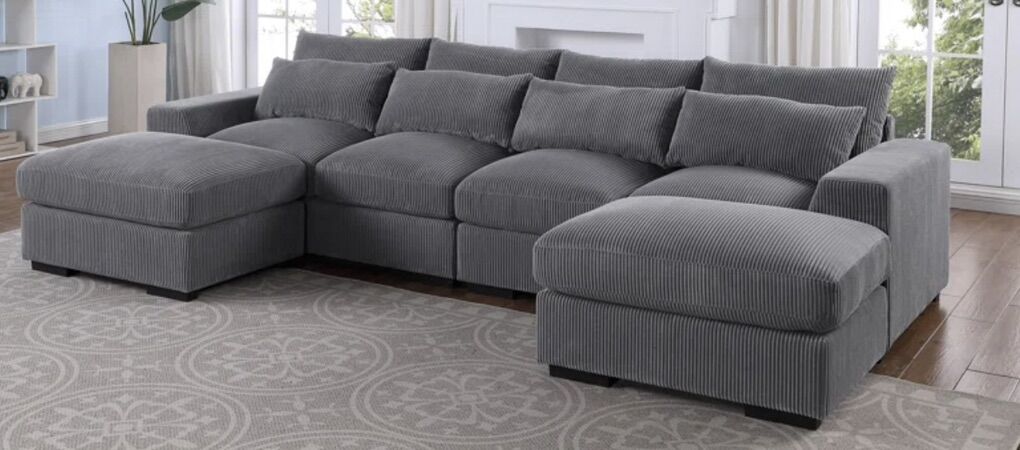 Courdoroy Sectional Modular Couch