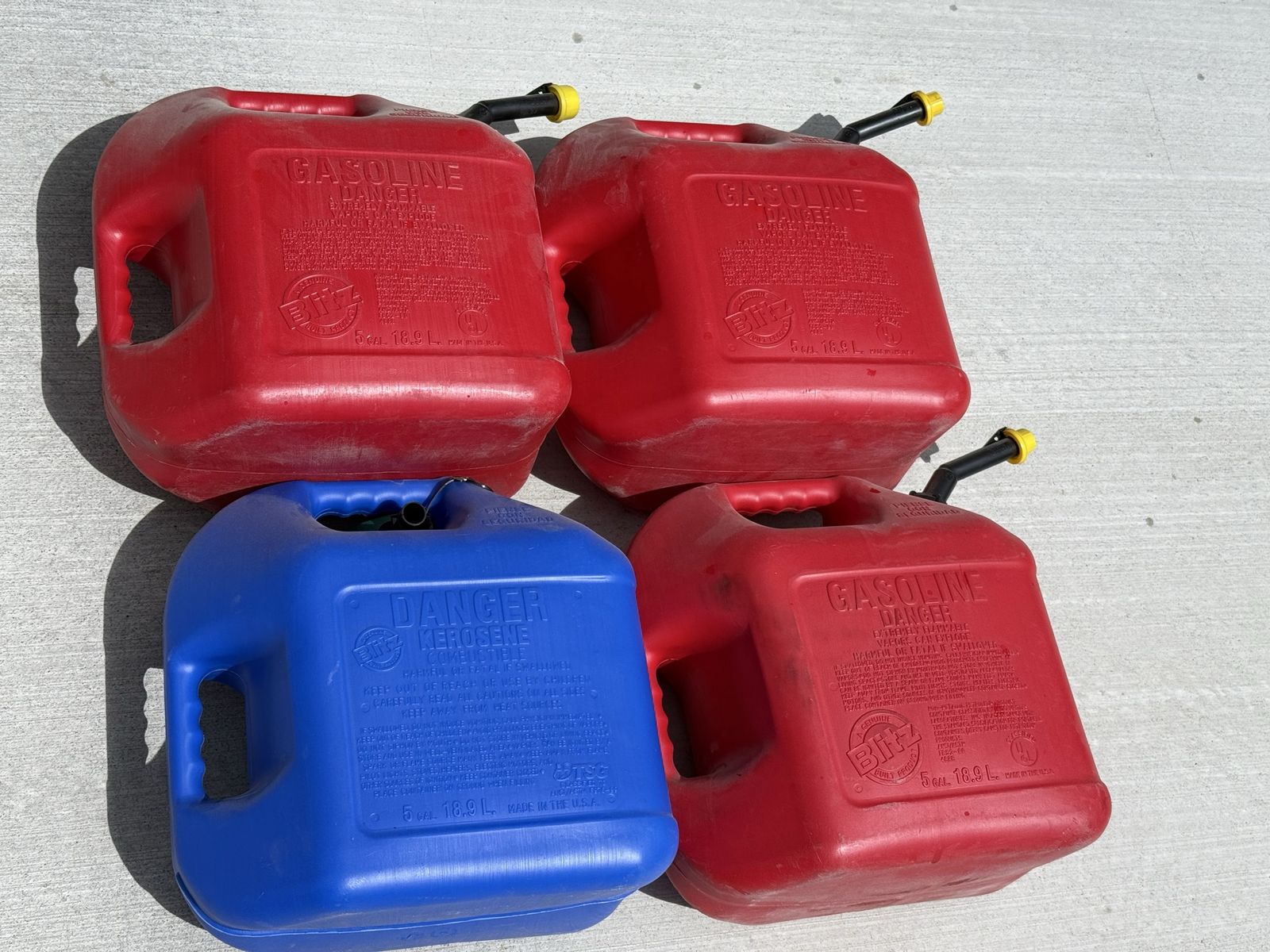 Blitz Pre-Ban 5 Gallon Gas Can and Fuel Can
