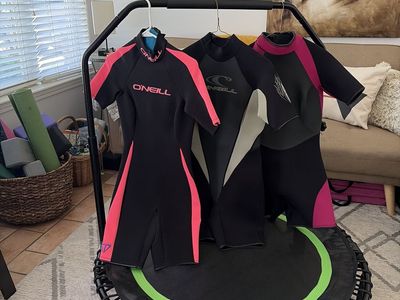 O'Neill Women's Wetsuits - Set of 3 (Pink/Black, Gray/Black, Magenta/Black)