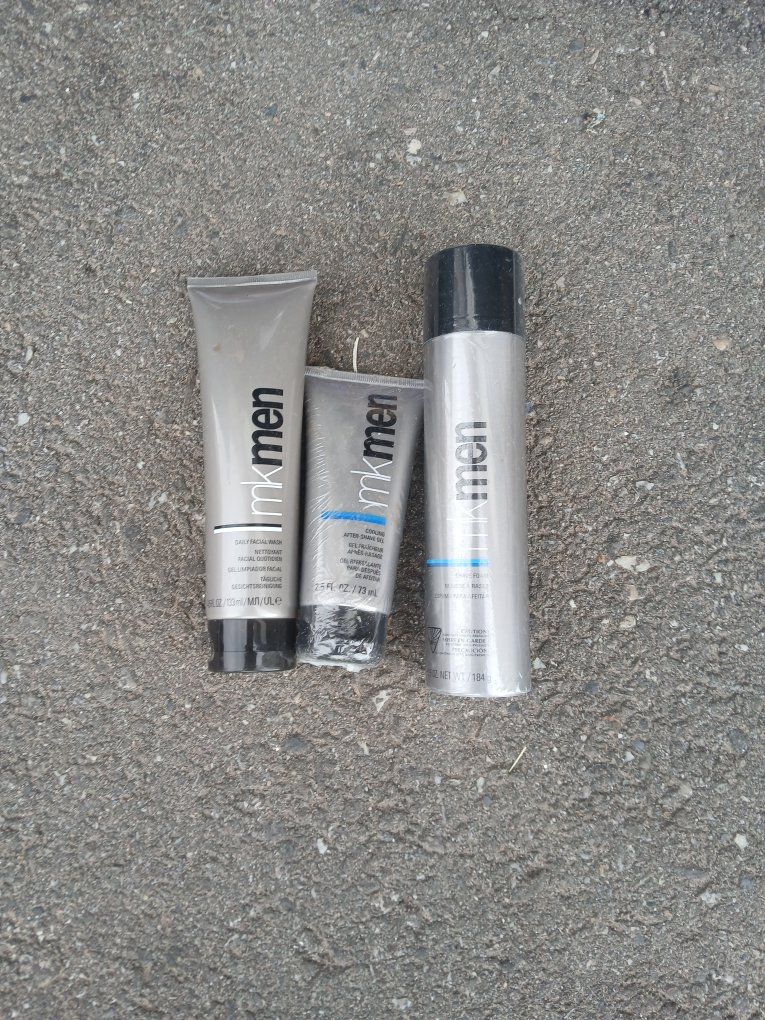 MK Men Daily Facial Wash, After-Shave Gel, and Shave Foam - Skincare Set