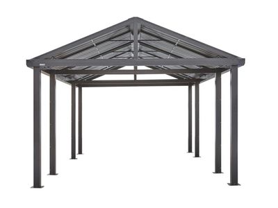 Sojag Black Outdoor Metal Carport High Galvanized Steel Frame, 10’ High, All-Weather Roof 20’X12’