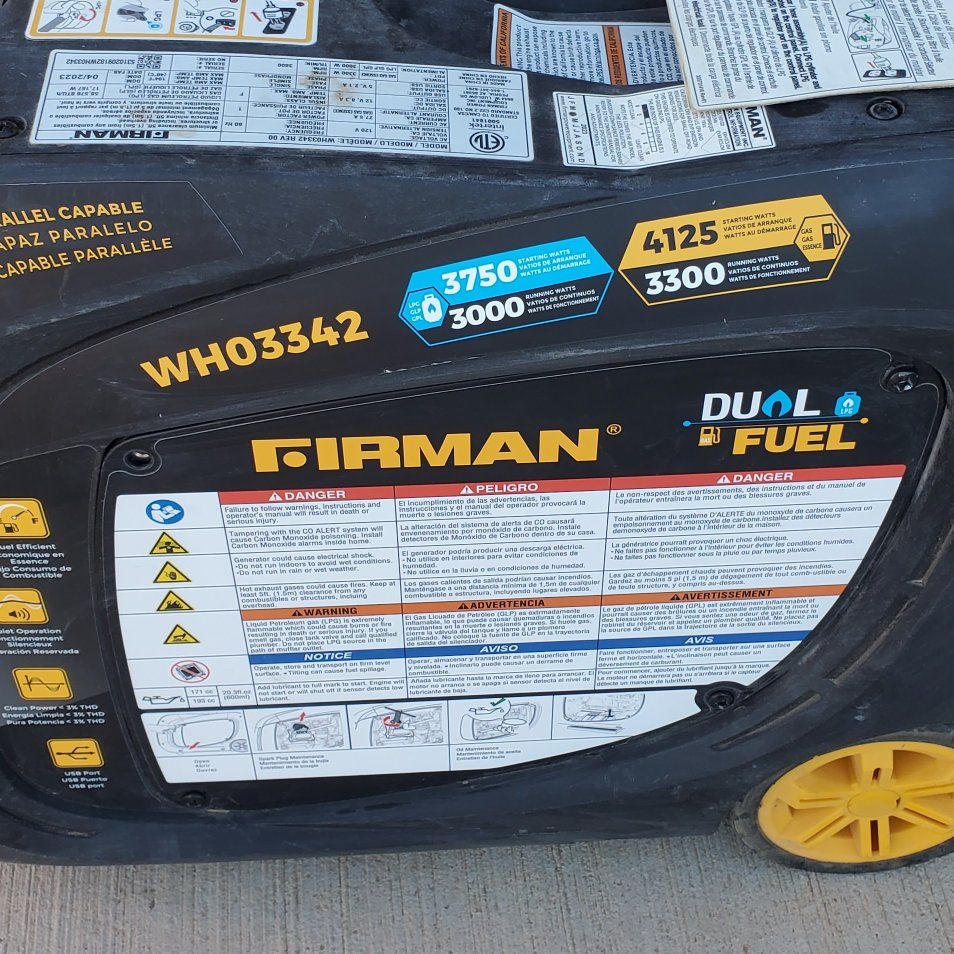 Firman Dual Fuel Generator
