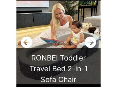 2-in-1 Toddler Travel Bed/ Sofa Chair (NEW)