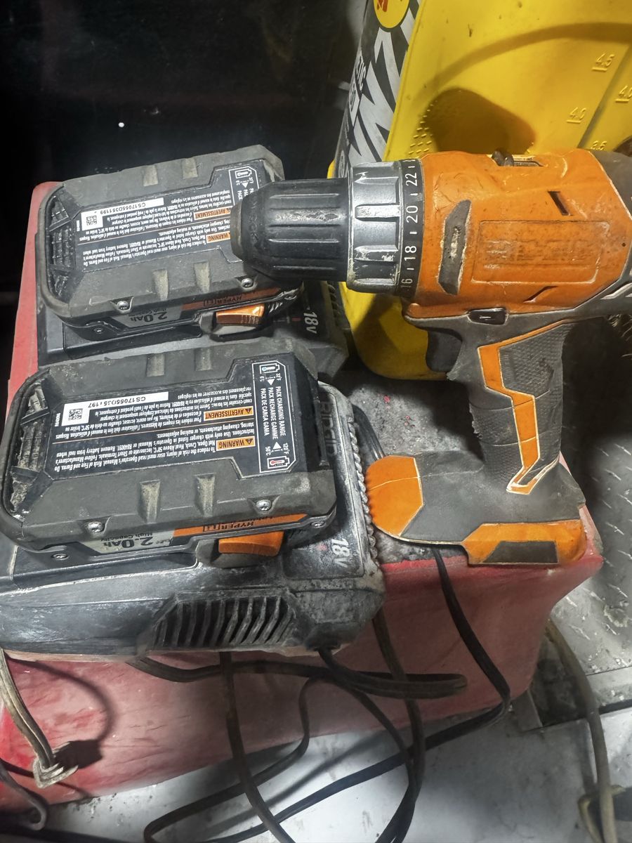 Ridgid drill 2 batts 2 chargers 60.00 obo