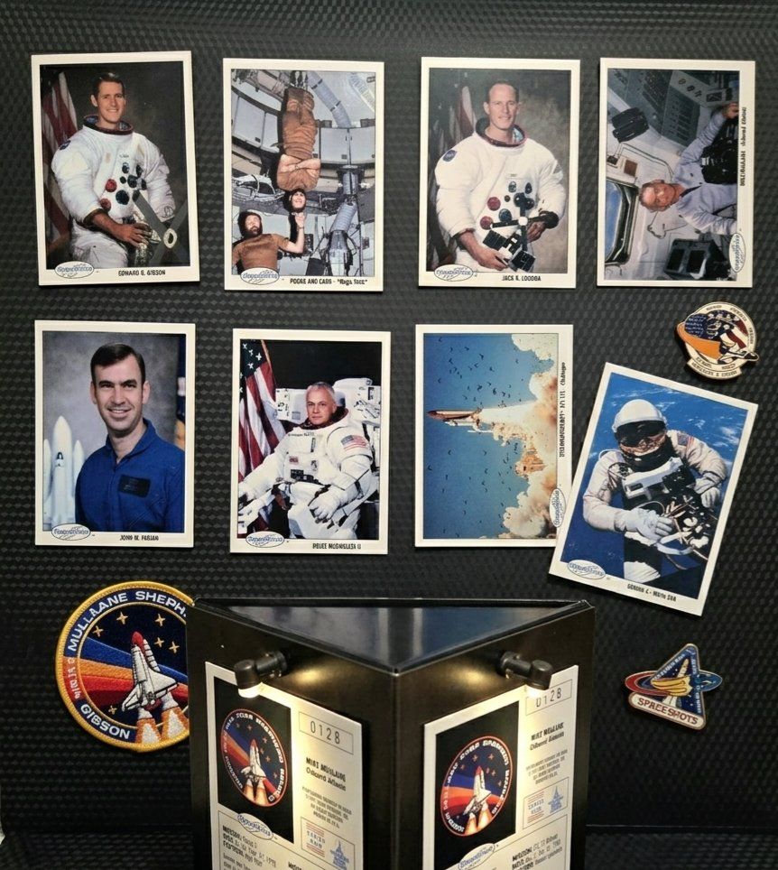 Vintage 1991 SpaceShots NASA Trading Card Lot in Plastic (Set of 8) - Inc Challenger Memorial