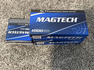 Magtech No. 7 1/2 Small Rifle Primers - 2500 total