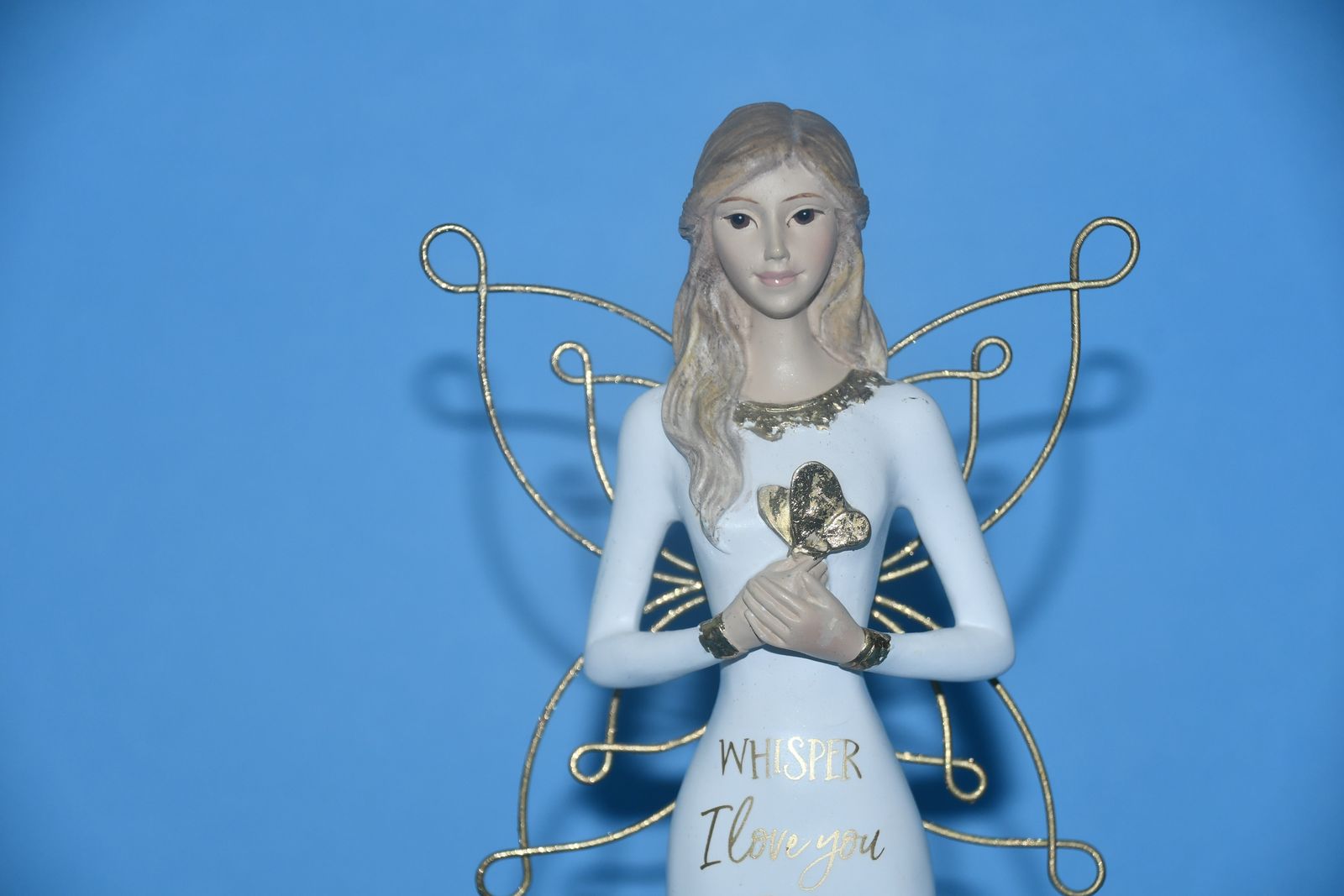 BUTTERFLY WHISPERS FIGURINE ~ HEIGHT 9" ~ REMEMBERING A LOVED ONE ~ HEAVEN ~ WHISPER I LOVE YOU.....