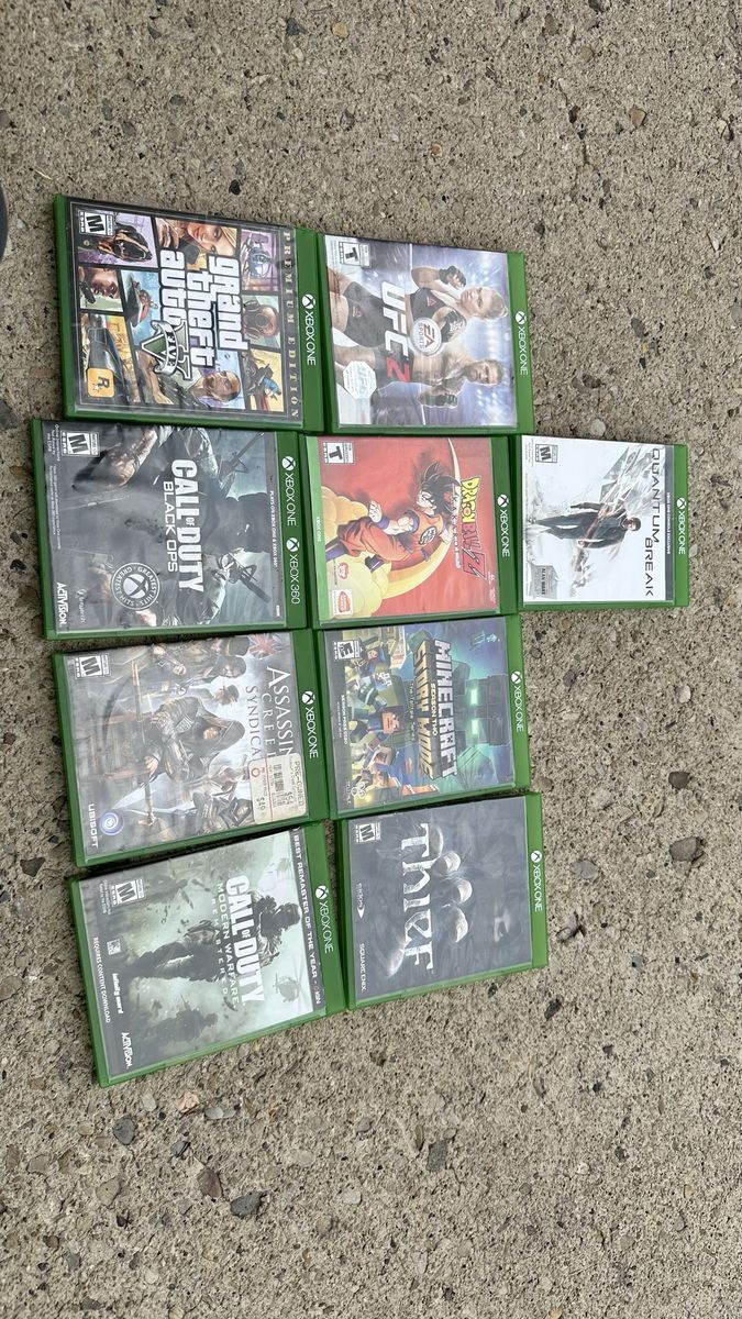 Xbox One Games Lot - GTA V, Call of Duty, Minecraft, Thief & More