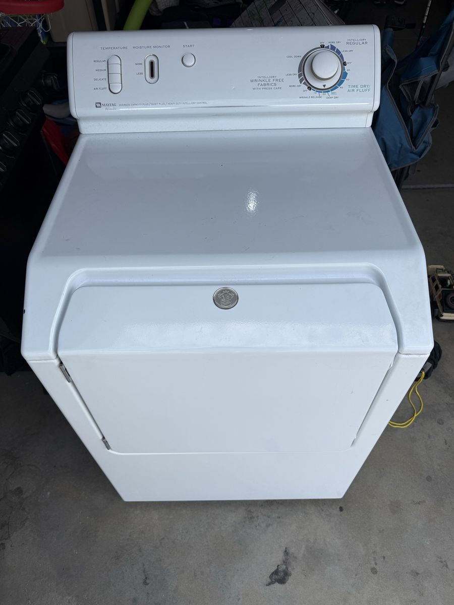 Maytag White Electric Dryer with Wrinkle Free & Cool Down Options