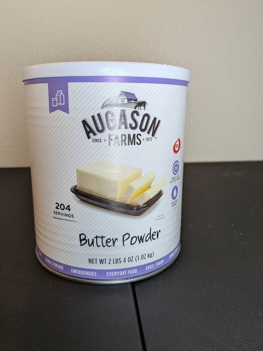 Food Storage Augason Farms Butter Powder 2lb tin Unopened