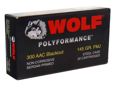 Wolf Polyformance 300 AAC Blackout Ammo 145 Grain