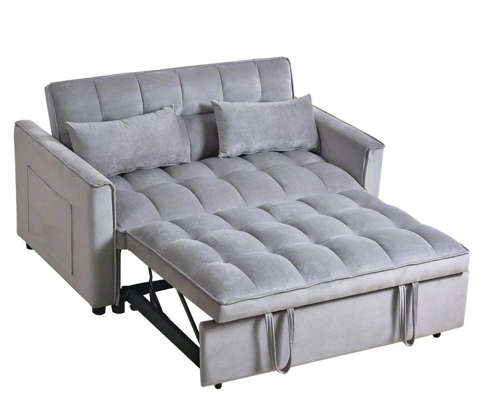 3-in-1 Velvet Sofa Bed Lounger