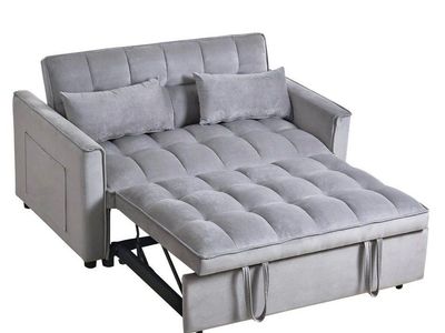 3-in-1 Velvet Sofa Bed Lounger
