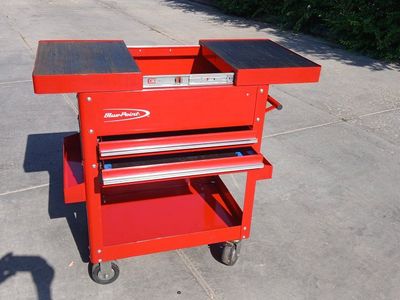 Blue-Point KRBCSST Red 3-Drawer Tool Cart Service Trolley with Locking Top and Casters